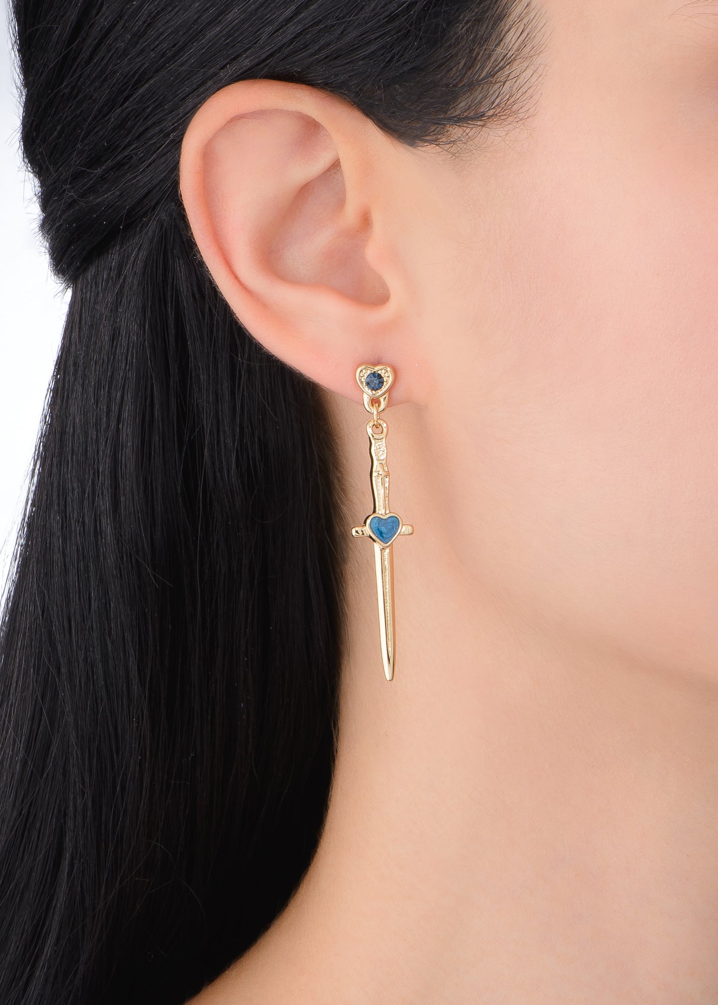 EARRINGS "CUORE BLU"