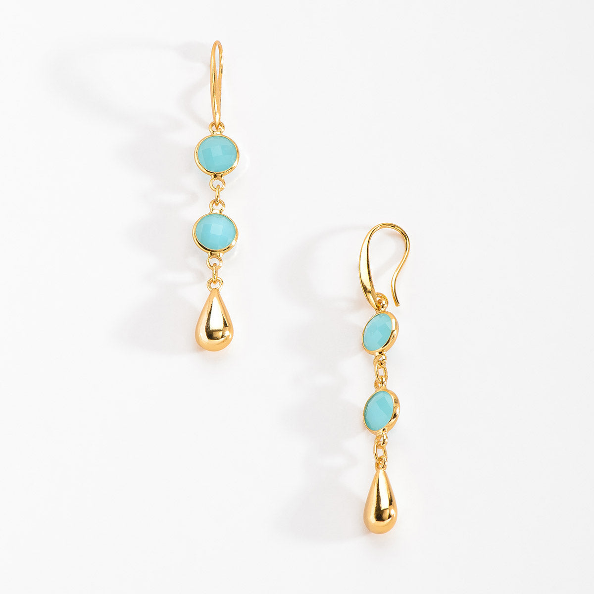 EARRINGS ”ORECCHINI IN ORO CON PIETRA TURCHESE"