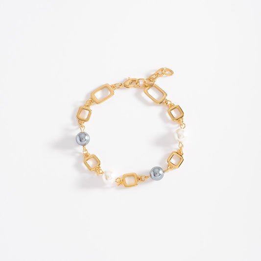 BRACELET "PERLA GRIGIO"