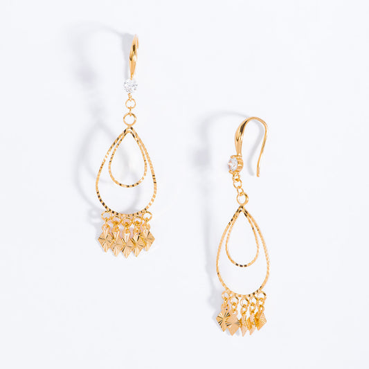 EARRINGS "GANCIO PLACCATO ORO”