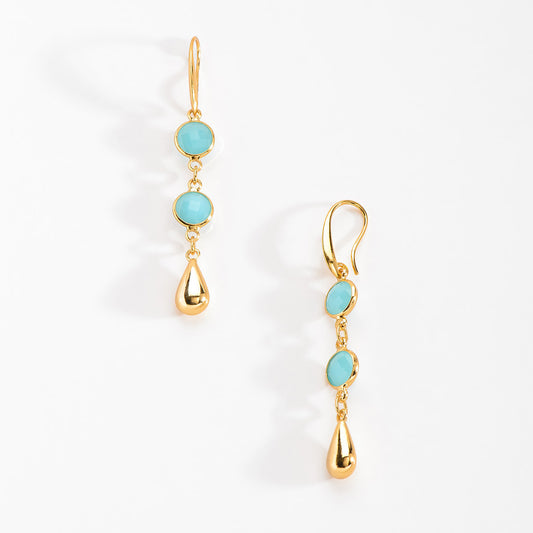 EARRINGS ”ORECCHINI IN ORO CON PIETRA TURCHESE"