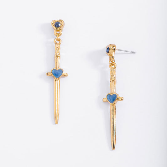 EARRINGS "CUORE BLU"