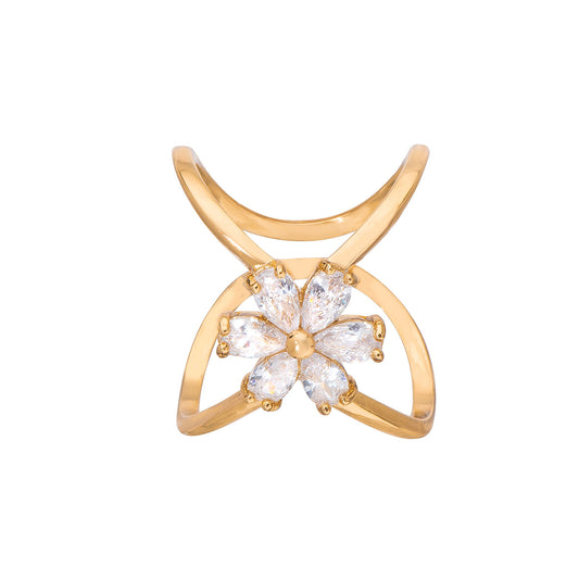 RING "FIORE DI CRISTALLO"